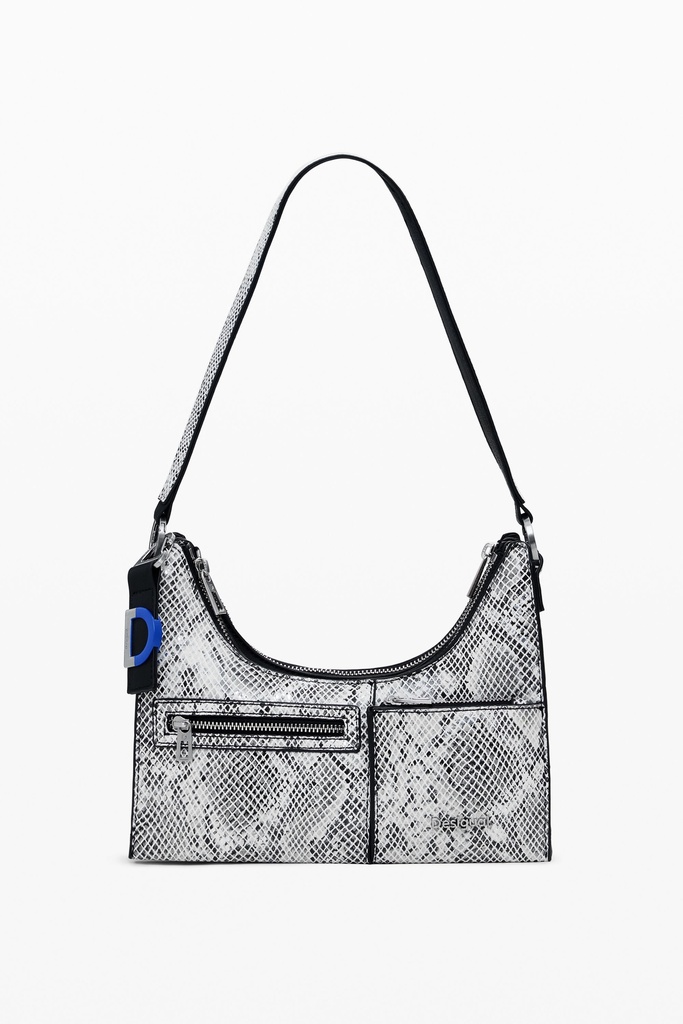 Small detachable two-tone bag 