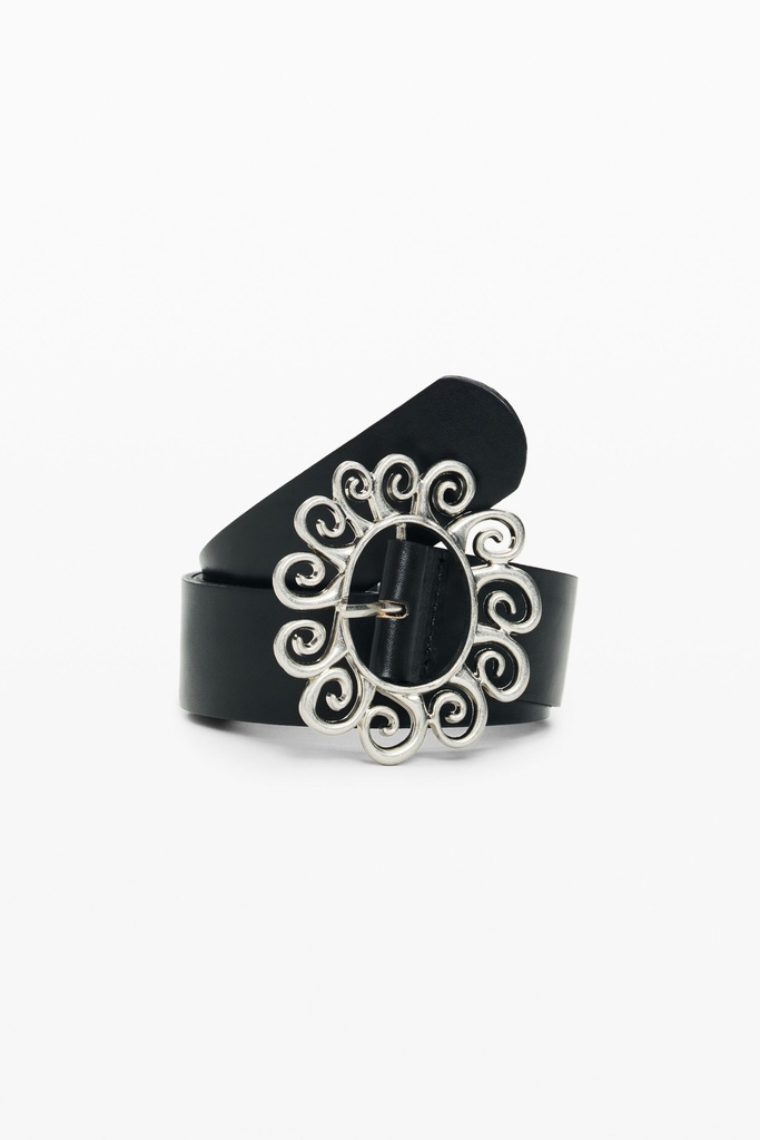 BELT_GOLDEN SWIRL 2000 NEGRO