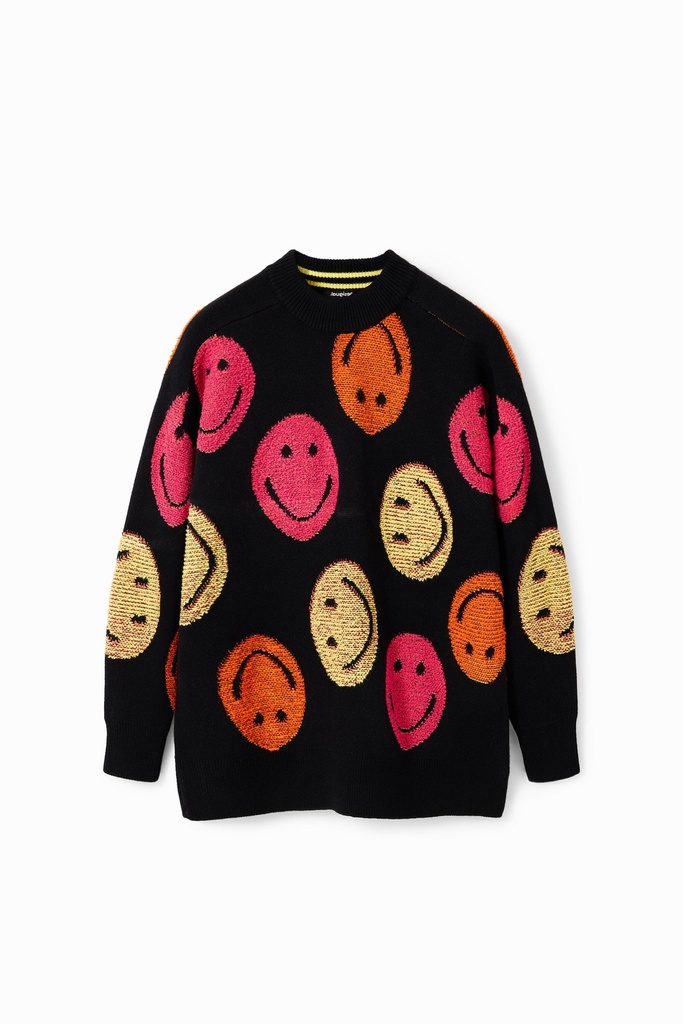 PULLOVER_SMILEYMULTICOLOR 2000 NEGRO