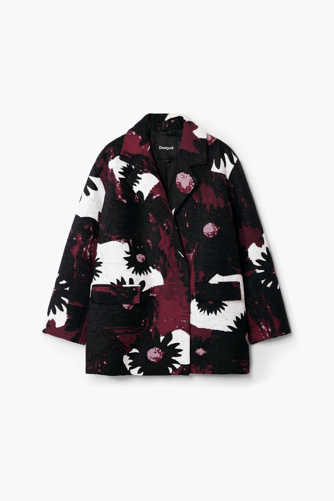 COAT_WINTER DAISIES_LACR 3000 CARMIN