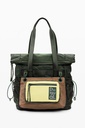 Bicolor waxed voyager backpack 